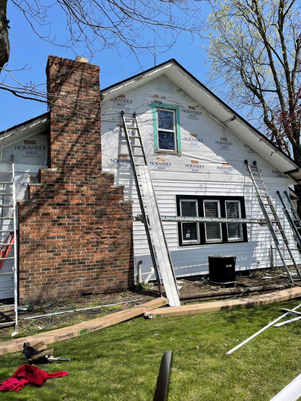 Storm damage documentation on a Aberdeen Bend commercial building